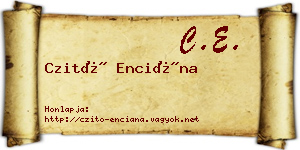 Czitó Enciána névjegykártya